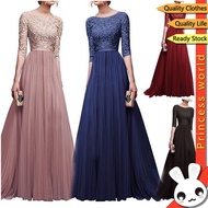 Women Dress Formal Elegant Lace Chiffon Maxi Wedding Party Dinner Long Dresses