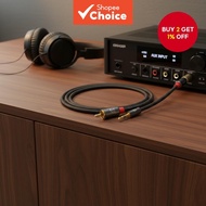 Essager 3.5mm to 2RCA Adapter Cable Splitter for Home Audio TV Box