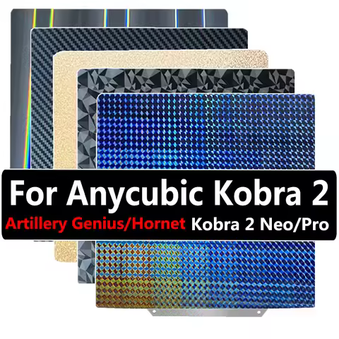For Anycubic Kobra 2 /Neo/Pro/Go Build Plate 230×230mm Double Side PET PEO PEI Sheet Print Bed Sheet