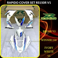 RAPIDO COVER SET RS150R/RS150 V2 V3 WINNER150 (33) IVORY WHITE (STICKER TANAM/AIRBRUSH) COVERSET