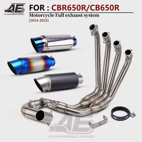 For CBR650R CB650R 2014~2025 CBR650F CB650 Motorcycle Exhaust Full System SC Muffler Slip on Exhaust
