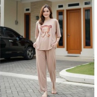 Elia Kleis EK1019 SL009 Women's Clothing Suit Oversize Jumbo Plain Cute Motif Ld120 Long Pants Cotto
