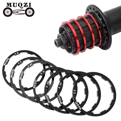 MUQZI MTB Road Bike Hub Washer 1mm 1.5mm 1.85mm 2mm 2.18mm 2.35mm 2.5mm Gasket For 7 8 9 10 11 12 Sp