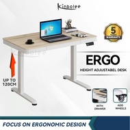 Kinbolee Electric Standing Desk 80cm Height Adjustable Table Computer Table With Drawer Study Table