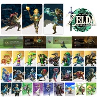 40pcs Zelda Tears of the Kingdom Ganondorf Switch Amiibo NFC Linkage Card Ghost God Sword Equipment Paraglider Prop Skin Game Collection Card