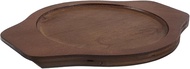 Heat-resistant Wooden Tray for Korean Stone Bowl Oval Wood Pot Holder with Anti-slip Base Kitchen Tr