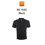 Oren Honeycomb Polo T Plain Black HC0102 Big Size 3XL 5XL 7XL