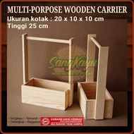 Wooden Tool carrier Multifunction carrier box rustic storage box Wooden
