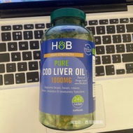 อังกฤษ Hb Holland Barrett น้ำมันตับปลาแคปซูลน้ำมันปลาทะเลน้ำลึก240 Tablets