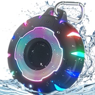 HEYSONG Waterproof Bluetooth Speaker, IPX7 Small Shower Speaker with HD Sound, LED Light, Floating L