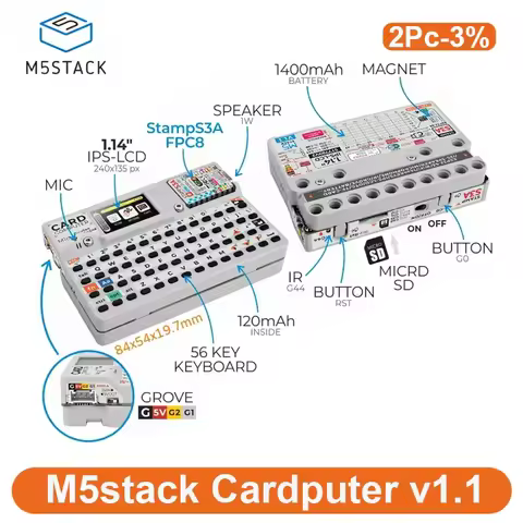 M5stack Cardputer v1.1 Development Board 56 Keyboard Card Microcontroller M5StampS3 main controller 
