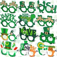 Mega-L 12 Pcs Cermin Mata Hari St. Patrick, Perlengkapan Pesta Hari St. Patrick, Aksesori Cermin Mat