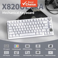 ATTACK SHARK X820 Ultra 75% Wireless Gaming Mechanical Keyboard Hot-RGB Backlit Swappable Gasket Mou