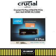 CRGROUP X CRUCIAL SSD P3 Plus 500GB/1TB/2TB PCIe Gen 4x4 NVME M.2 2280 SSD Garansi Resmi Limited 5 T