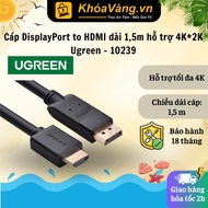 Ugreen 1.5m Long HDMI DisplayPort to HDMI Cable Supports 2K |10239| Genuine Goods -