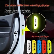 Car Door Anti-Collision Warning Sticker Car Reflective Sticker Luminous Warning Sticker OPEN Door OPEN Sticker 4pcs Reflective Sticker
