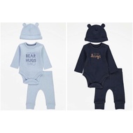 ( Auth ) Set of 3 Hugs newborn baby boy George UK