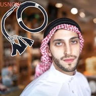 USNOW Arabian Headband, Unique Traditional Arab Head Scarf Rope, Agal Muslim Keffiyeh Adjustable Siz