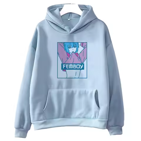 Femboy women hoodies kawaii fashion unisex 2000s ladies clothes long sleeve male Sport Coat