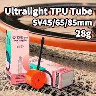 Rrskit New Ultralight Bike Inner Tube 700 18-32C Road Bicycle TPU Tire 700C 65mm Length French Valve Super Light Tube