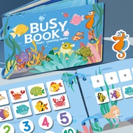 English Montessori Busy Book Quiet Book Educational Sticker and Flip Book for Early Learning Kid Int