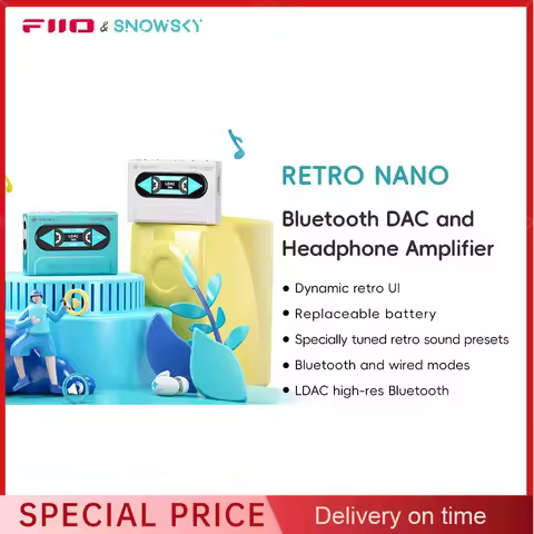Snowsky/FiiO RETRO NANO Bluetooth DAC and Headphone Amplifier LDAC/aptX Adaptive/aptX with 3.5mm/4.4
