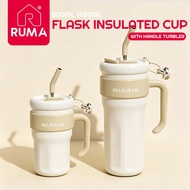 Large Capacity 1250ML Flask Insulated Cup 800ML Durable Detachable Straw Lid Cap With Handle Tumbler