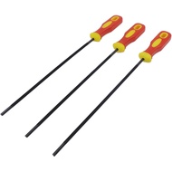 3 Pek Fail Mengasah Rantai Gergaji 5/32 Inci (4.0mm), Set Fail Pengasah Gergaji Bulat dengan Pemegan