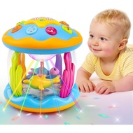 Baby Toys 0-6 Months Ocean Rotating Projector Music Luminous Push-up Time Toys Suitable for 0-3 4 5 