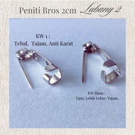 2cm Brooch Pin with 2 Holes - Dozen Packaging