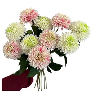 Artificial Dahlia Flower Fake Dahlia Chrysanthemum Realistic Silk Faux Flower Stem Home Decor