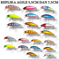 REPLIKA MINNOW REPLICA AGILE 5.5CM AND 7.5CM Soft Lure Fishing Lure