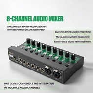 Eight-Channel Audio Mixer 6.5 Interface Eight-In Two-Out Mixer Microphone Acoustic Card Guitar Music