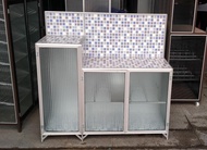 (KHUSUS JABODETABEK) Rak kompor 3pintu undak magicom / rak kompor undak /meja kompor/ rak piring baw