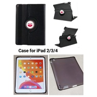 KL ~ Compatible Cover for iPad 2/3/4 TPU Back Cover Rotatable PU leather flip cover