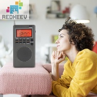 AM FM Portable Radio Digital Radio Built-in Speaker Great Reception Alarm Clock [Redkeev.sg]