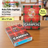 Long CAMPUS Triangle Notebook 50 Sheets 1 Pack contains 10 Pcs Boxy School Notebook B5 Campus Notebo