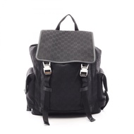 【二手】Gucci GUCCI 大雙肩包 GG帆布 854740FAFGK1000 黑色帆布皮革大雙肩包 男士