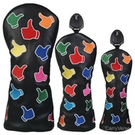 Golf Wood Cover Iron Cover PU Protective Cap Cover No. 1 Wood Hybrid Golf Club Cover
