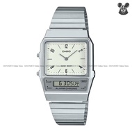 CASIO AQ-800E-7A2 Unisex VINTAGE Analog-Digital Watch Dual Time SS Bracelet White *Original