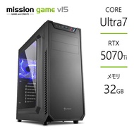 ゲーミングPC RTX5070Ti Core Ultra7 265F メモリ32GB SSD1TB B860 BTO デスクトップ