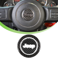 สำหรับ Jeep Grand Cherokee 2011-2021 Setir mobil ของตกแต่งกลางรูปลอกตกแต่งรถยนต์อุปกรณ์ตกแต่งภายในรถยนต์คาร์บอนไฟเบอร์นุ่ม