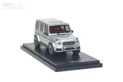 AR Box 1:64 G63 G Class W463A Designo Platinum Magno/Iridium Silver Alloy Vehicle Collectible Car Mo