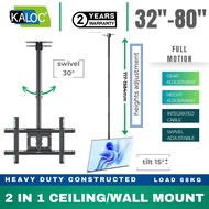 Kaloc T70-15 32"-80" 2 in 1 Ceiling & Wall Tv Mount for 32-80”up to 68kg  Full Motion Ceiling TV Mou