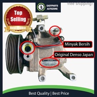 ⛺Autozone Original Perodua Myvi 1.3 Japan Denso Aircon Compressor from Toyota Passo 1KR K3