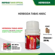 Tabas 400Sc Herbisida Kemasan 50 ml/Obat Pengendali Gulma Padi/Herbisida Tabas 400SC Obat Rumput Padi