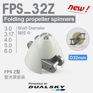 DualSky FPS32Z 32mm Folding Propeller Spinner 3.0/3.17/4.0/5.0/6.0mm Shaft Diameter Fairing for F5K 