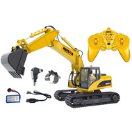Huina Toys 1535 RTR 1/14 2.4G 15CH RC Car 3-in-1 Crawler Excavator Alloy Bucket Simulated LED Light 