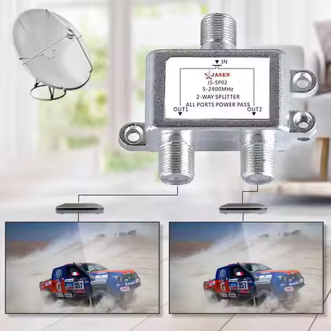 2 In 1 Dual-use 2 Way Port TV Signal Satellite Sat Coaxial Diplexer Combiner Splitter Combiners Cabl