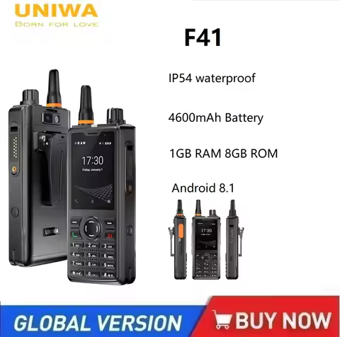 UNIWA F41 4G POC Walkie Talkie Zello Rugged Phone 2.4" Touch Screen 1GB+8GB Waterproof Android 8.1 4
